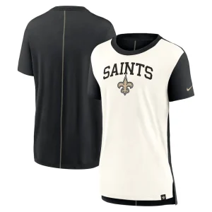New orleans saints nike womens wordmark tri blend t shirt Creamblack