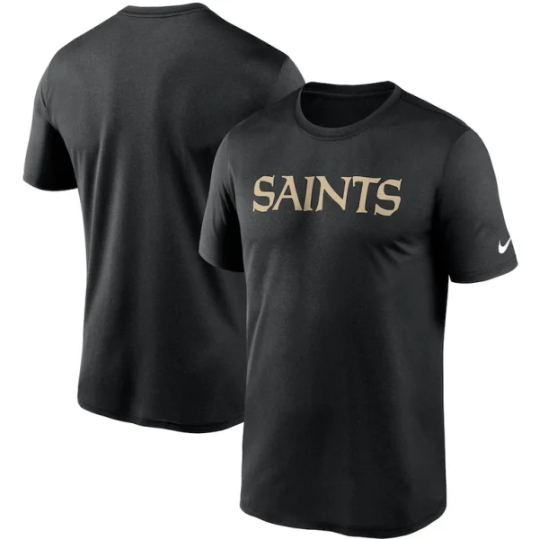 New orleans saints nike wordmark legend performance t shirt Black