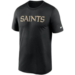 New orleans saints nike wordmark legend performance t shirt Black M