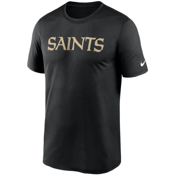 New orleans saints nike wordmark legend performance t shirt Black M