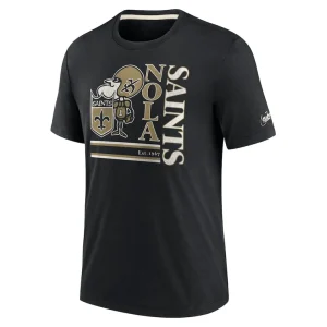 New orleans saints nike wordmark logo tri blend t shirt Black M