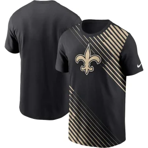 New orleans saints nike yard line fashion asbury t shirt Black