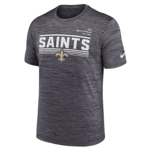 New orleans saints nike yardline velocity performance t shirt anthracite Multi M