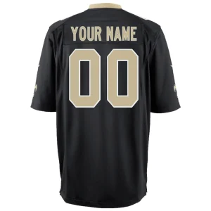 New orleans saints nike youth custom game jersey Black Yth L