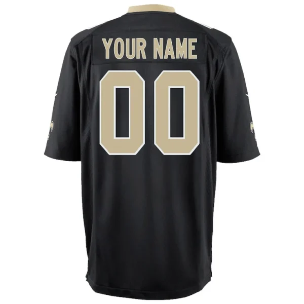 New orleans saints nike youth custom game jersey Black Yth L