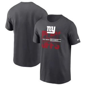 New york giants nike 2022 nfl playoffs iconic t shirt anthracite Multi