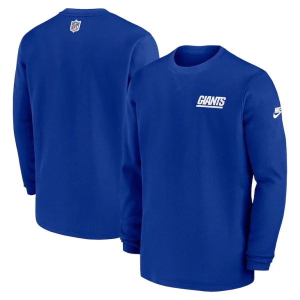 New york giants nike 2023 sideline alternate logo waffle knit long sleeve t shirt Royal