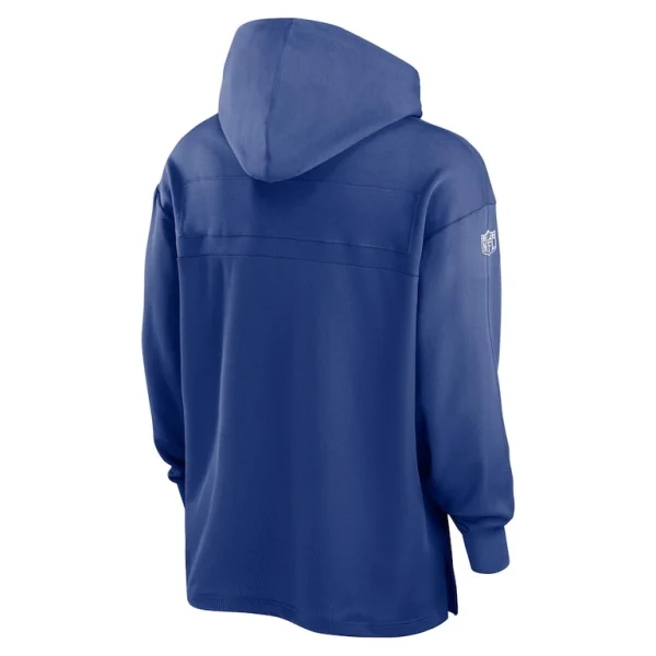 New york giants nike 2023 sideline lightweight performance hooded top Royal L