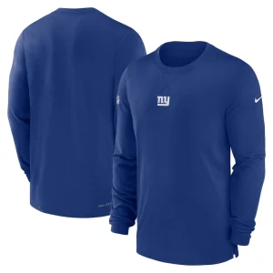 New york giants nike 2023 sideline performance long sleeve t shirt Royal