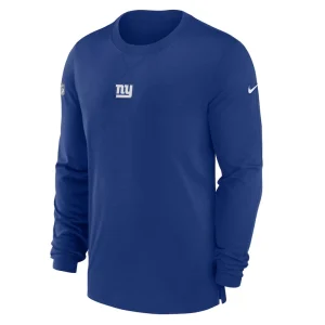 New york giants nike 2023 sideline performance long sleeve t shirt Royal M