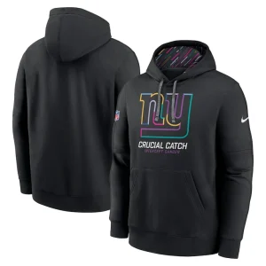 New york giants nike 2024 nfl crucial catch club pullover hoodie Black