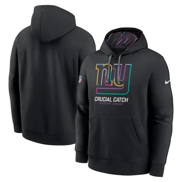 New york giants nike 2024 nfl crucial catch club pullover hoodie Black
