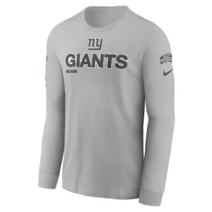 New york giants nike 2024 salute to service long sleeve t shirt Gray M