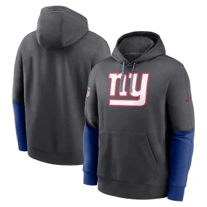 New york giants nike 2024 sideline club pullover hoodie anthracite Multi