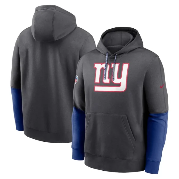 New york giants nike 2024 sideline club pullover hoodie anthracite Multi