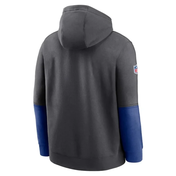 New york giants nike 2024 sideline club pullover hoodie anthracite Multi L