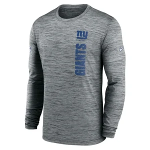 New york giants nike 2024 sideline velocity performance long sleeve t shirt Gray M