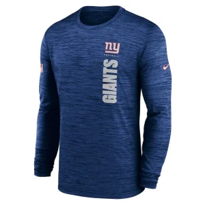 New york giants nike 2024 sideline velocity performance long sleeve t shirt Royal M