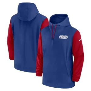 New york giants nike 202425 sideline pre game player 12 zip hoodie jacket Royalred