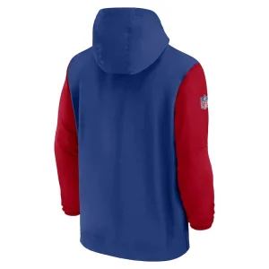 New york giants nike 202425 sideline pre game player 12 zip hoodie jacket Royalred L