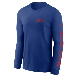 New york giants nike all out long sleeve t shirt Royal M