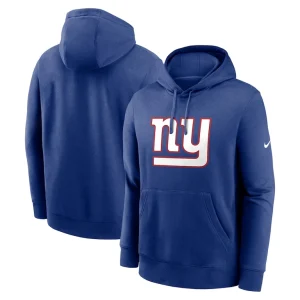 New york giants nike club logo pullover hoodie Royal