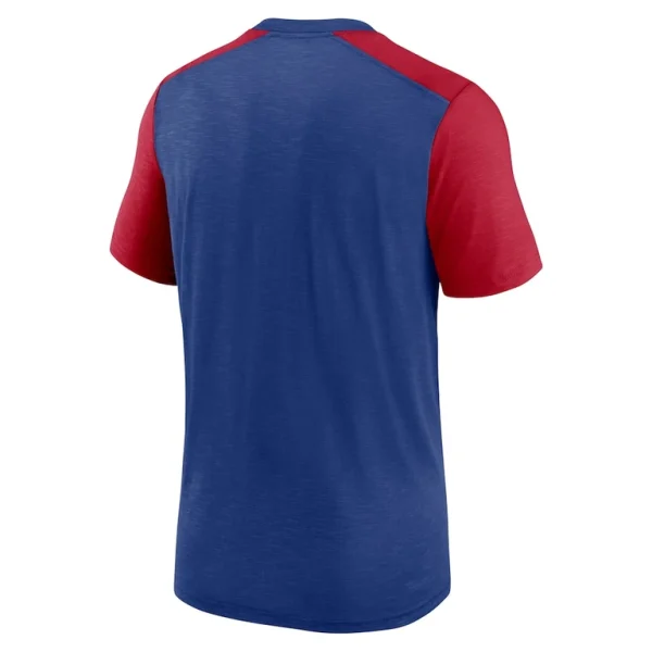 New york giants nike color block team name t shirt Heathered royalheathered red L