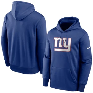 New york giants nike fan gear primary logo performance pullover hoodie Royal