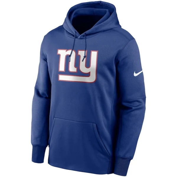 New york giants nike fan gear primary logo performance pullover hoodie Royal M