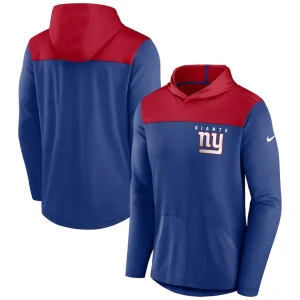New york giants nike fan gear pullover hoodie Royal