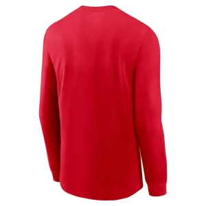 New york giants nike fashion tri blend long sleeve t shirt Red L
