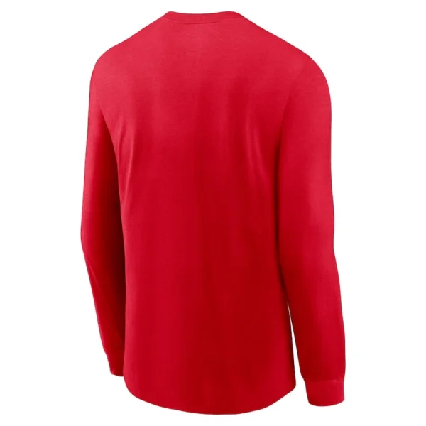 New york giants nike fashion tri blend long sleeve t shirt Red L