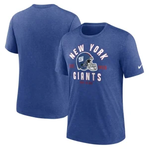 New york giants nike helmet tri blend t shirt Heather royal