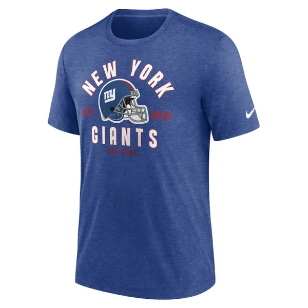 New york giants nike helmet tri blend t shirt Heather royal M