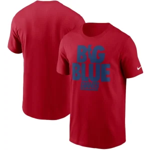 New york giants nike hometown collection big blue t shirt Red
