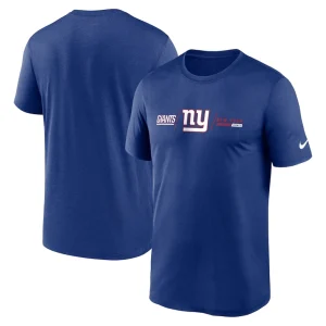 New york giants nike horizontal lockup legend t shirt Royal