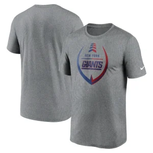 New york giants nike icon legend performance t shirt Heathered gray