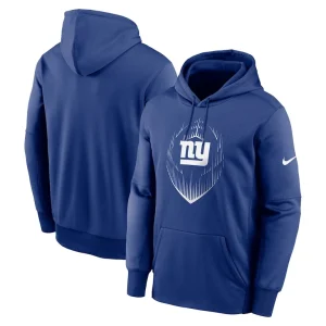 New york giants nike icon performance pullover hoodie Royal