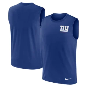 New york giants nike large logo peformance muscle tank top Royal