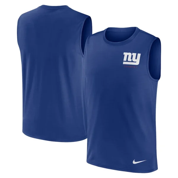 New york giants nike large logo peformance muscle tank top Royal