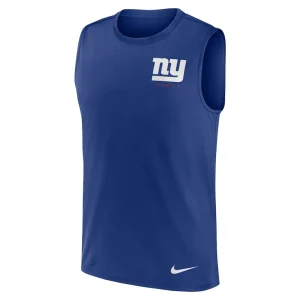 New york giants nike large logo peformance muscle tank top Royal M