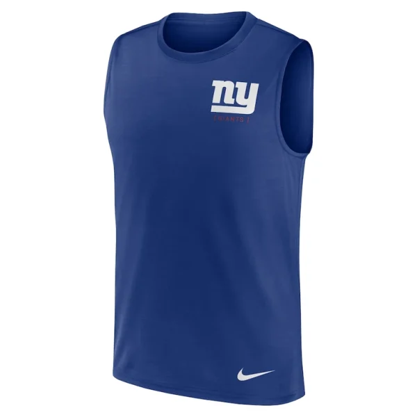 New york giants nike large logo peformance muscle tank top Royal M