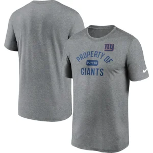 New york giants nike legend property of performance t shirt Heather charcoal