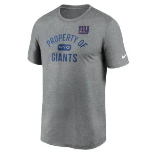 New york giants nike legend property of performance t shirt Heather charcoal M