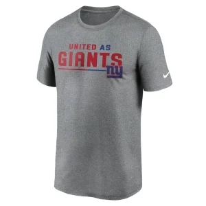 New york giants nike legend team shoutout performance t shirt Heather gray M