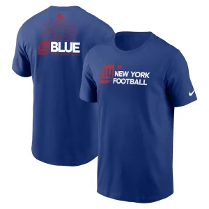 New york giants nike outline t shirt Royal
