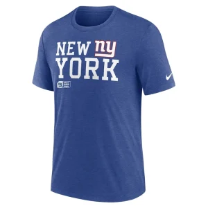 New york giants nike overlap lockup tri blend t shirt Royal M