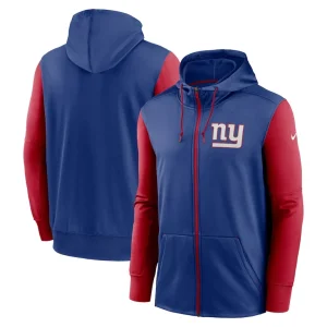New york giants nike performance full zip hoodie Royal