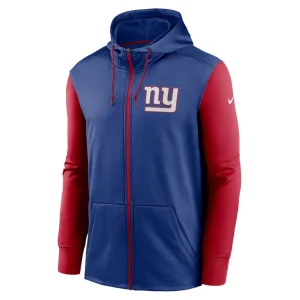 New york giants nike performance full zip hoodie Royal M