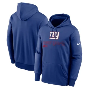 New york giants nike performance pullover hoodie Royal